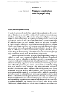 Niepewne uczestnictwo: młodzi u progu kariery