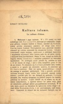 Kultura islamu = La culture d'islam