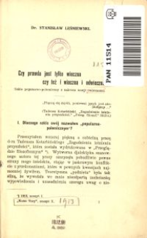 Szkic popularno-polemiczny z zakresu teorii tw&oacute;rczości