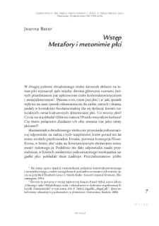 Wstęp. Metafory i metonimie płci