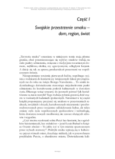 Swojskie przestrzenie smaku &ndash; dom, region, świat