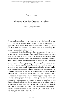 Electoral Gender Quotas in Poland