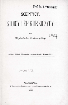 Sceptycy, stoicy i epikurejczycy