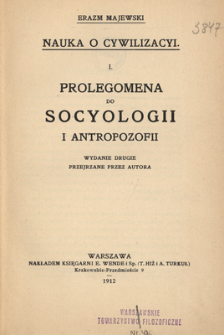 Prolegomena do socyologii i antropozofii