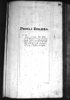 Procli Sphaera