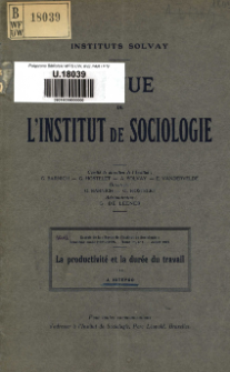 La productivité et la durée du travail