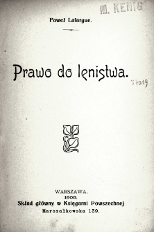 Prawo do lenistwa