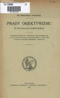 Prądy objektywizmu w psychologii nowoczesnej