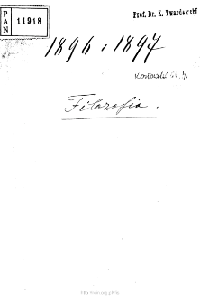 Filozofia. Cz. 1