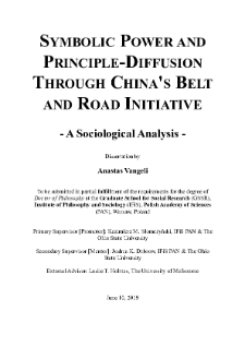 Symbolic Power and principle-Diffusion Through China's Belt and Road Initiative : a Sociological Analysis