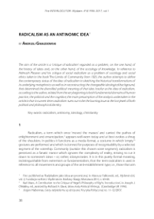 Radicalism as an Antinomic Idea