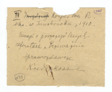 Programm des IV. Kongress der Gesellschaft f&uuml;r experimentelle Psychologie Insbr&uuml;k vom 19. bis 22. April 1910 r. : z o odręcznymi notatkami K. Twardowskiego w jęz. pol. i niem. na temat referat&oacute;w