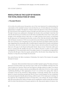 Revolution as the sleep of reason: the total reduction of ideas