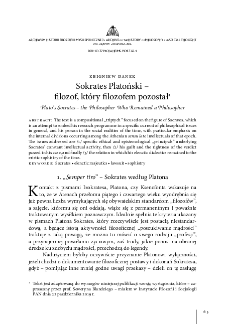 Sokrates Platoński &ndash; filozof, kt&oacute;ry filozofem pozostał