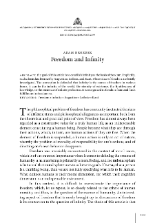 Freedom and Infinity
