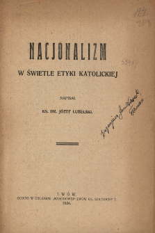 Nacjonalizm w świetle etyki katolickiej