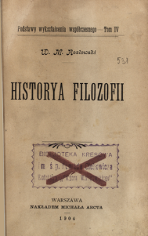 Historya filozofii. [Cz. 1]