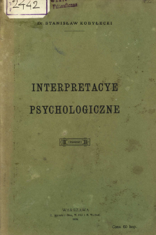 Interpretacye psychologiczne