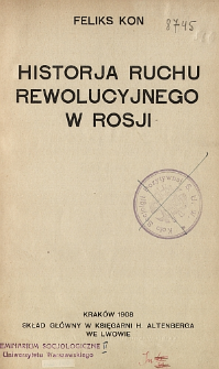 Historja ruchu rewolucyjnego w Rosji