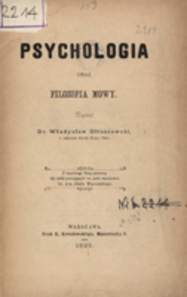 Psychologia oraz filozofia mowy