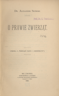 O prawie zwierząt