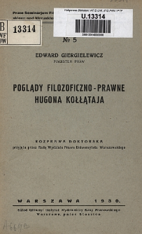 Poglądy filozoficzno-prawne Hugona Kołłataja