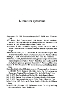 Jak żyją Polacy. Literatura