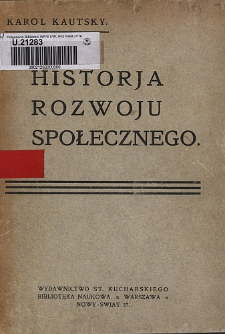 Historja rozwoju społecznego