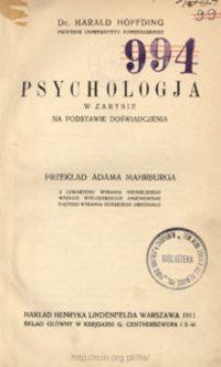 Psychologja w zarysie na podstawie doświadczenia