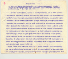 Przem&oacute;wienie na otwarciu kursu dokształcającego [dla nauczycieli] z zakresu matematyki, fizyki i geografii na nauczycieli szk&oacute;ł średnich. Aula Gimnazyum Batorego, poniedziałek, 9.I.1922. 10. rano