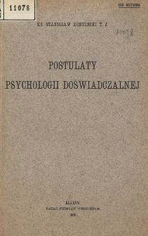 Postulaty psychologii doświadczalnej