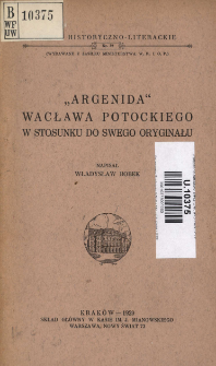 "Argenida" Wacława Potockiego w stosunku do swego oryginału