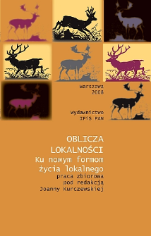 Oblicza lokalności : ku nowym formom. Spis treści