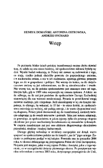 Niepokoje polskie. Wstęp