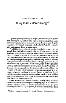 Jaką mamy demokrację?