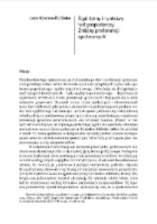 Egalitarny i rynkowy ład gospodarczy. Zmiany preferencji społecznych