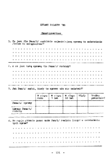 Sprawy Polak&oacute;w '80. Kwestionariusz