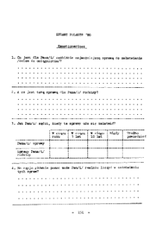 Sprawy Polaków '80. Kwestionariusz