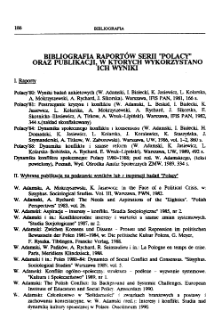 Bibliografia raport&oacute;w serii "Polacy" oraz publikacji, w kt&oacute;rych wykorzystano ich wyniki
