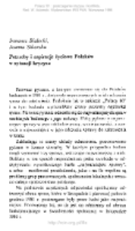 Potrzeby i aspiracje życiowe Polak&oacute;w w sytuacji kryzysu