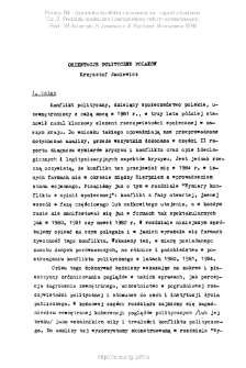 Orientacje polityczne Polak&oacute;w