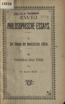 Zwei philosophische Essays