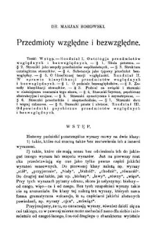 Przedmioty względne i bezwzględne