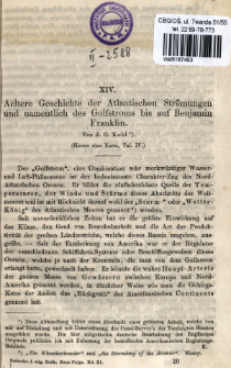 Aeltere Geschichte der Atlantischen Str&ouml;mungen und namentlich des Golfstroms bis auf Benjamin Franklin