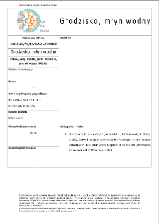Grodzisko, watermill