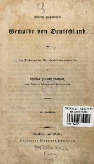 Historisch-geographisches Gem&auml;lde von Deutschland
