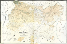 Mapa poglądowa uprawnień g&oacute;rniczych w krakowskim okręgu g&oacute;rniczym zestawiona według stanu z dniem 1 kwietnia 1908 przez "G&oacute;rniczy Komitet Redakcyjny"
