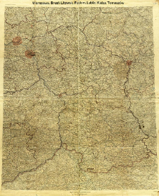 Warszawa, Brest-Litowsk, Radom, Lublin, Kielze, Tomasz&oacute;w [mapa topograficzna]
