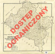 Wojew&oacute;dztwo śląsko-dąbrowskie : mapa podziału administracyjnego, stan z dnia 1. I. 1946 r.