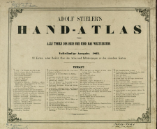 Hand-Atlas &uuml;ber alle Theile der Erde nach dem neusten Zustande und &uuml;ber das Weltgeb&auml;ude